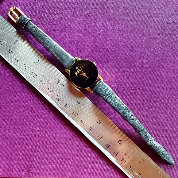 VTG MARTA Quartz Watch - Leather Band - Rhinestone Accent main image 6